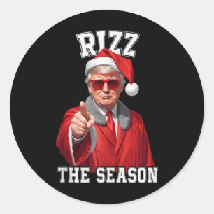 Rizz Season-nuny Trump jul Jultomten Runt Klistermärke