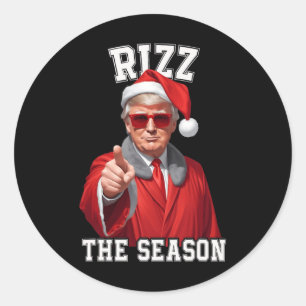 Rizz Season-nuny Trump jul Jultomten Runt Klistermärke