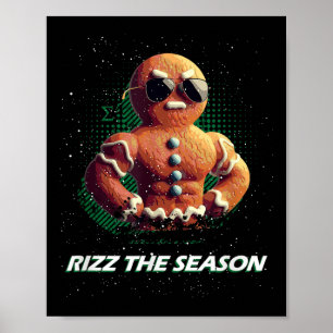 Rizz Season Pepparkaksgubbe Sigma Male Christm Poster