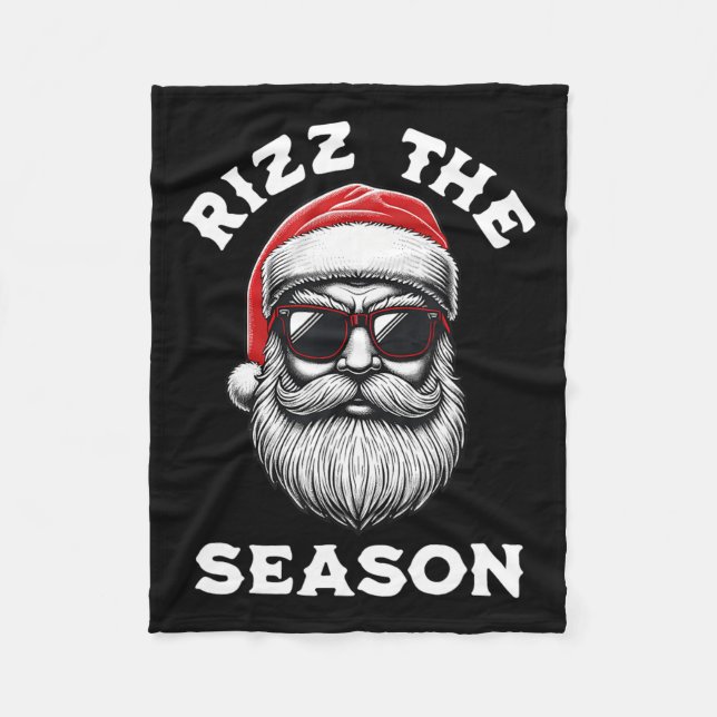 Rizz Season Santa Merry Rizzmas jul Rizz Fleecefilt (Framsidan)