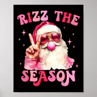 Rizz Season Santa Rosa Bubble Gum Rizzmas Chri Poster