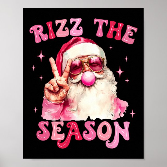 Rizz Season Santa Rosa Bubble Gum Rizzmas Chri Poster (Framsidan)