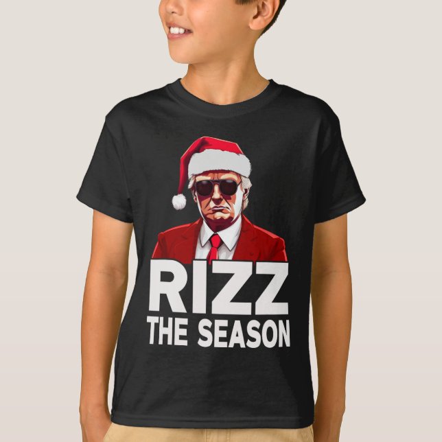 Rizz Season Trump jultomten Pajama Rizzm T Shirt (Framsida)
