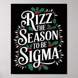 Rizz ska vara Sigma Funny jul Sigma Poster