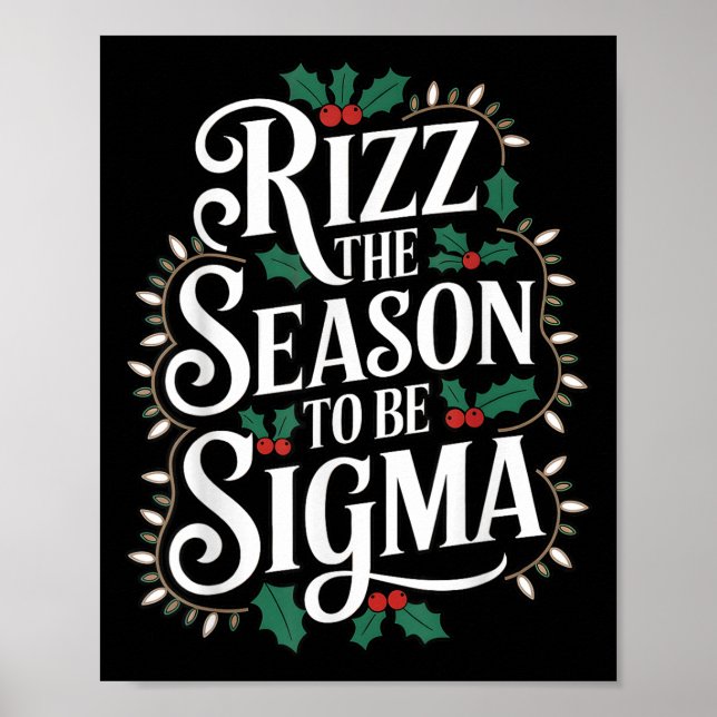 Rizz ska vara Sigma Funny jul Sigma Poster (Framsidan)