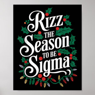 Rizz, som ska vara Sigma Funny Memjul H Poster