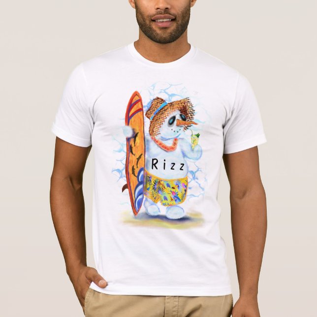Rizz T-Shirt Snömannen Surfar (Framsida)
