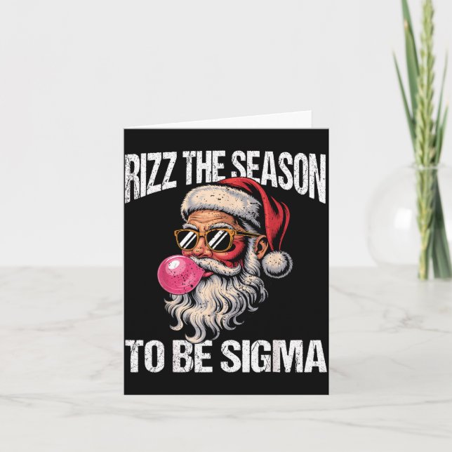 Rizz The Season To Be Sigma Santa Christmas Gen Al Kort (Framsida)