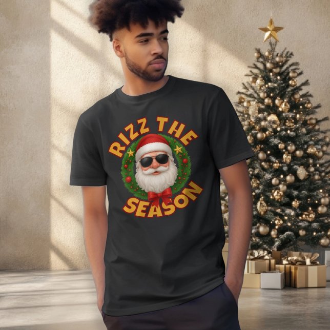 Rizz The Season Trendy Christmas Santa T Shirt (Rizz The Season Trendy Christmas Santa T-Shirt by Ricaso)