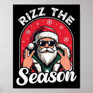 Rizz upp säsongen Roligt talesätt Tomte Rizzmas C Poster
