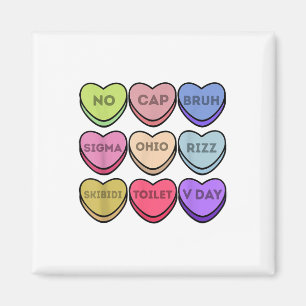 Rizz Valentineser Candy Heart Boys Valentine Bruh Magnet