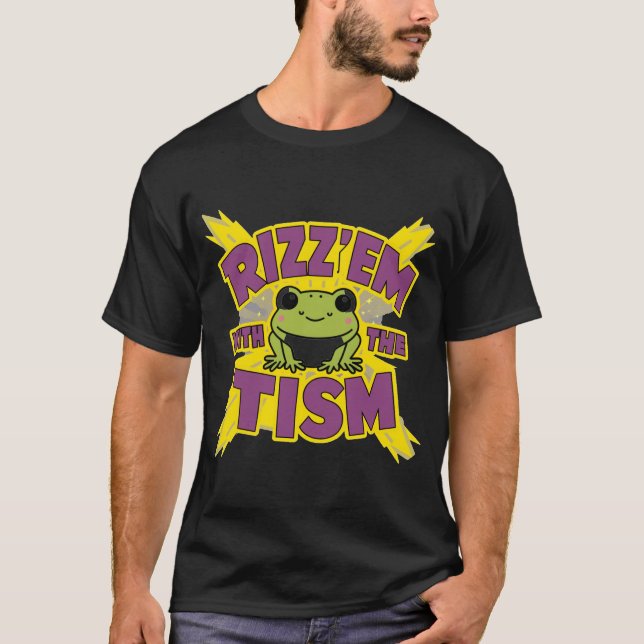 Rizz'em med autismens tism t shirt (Framsida)