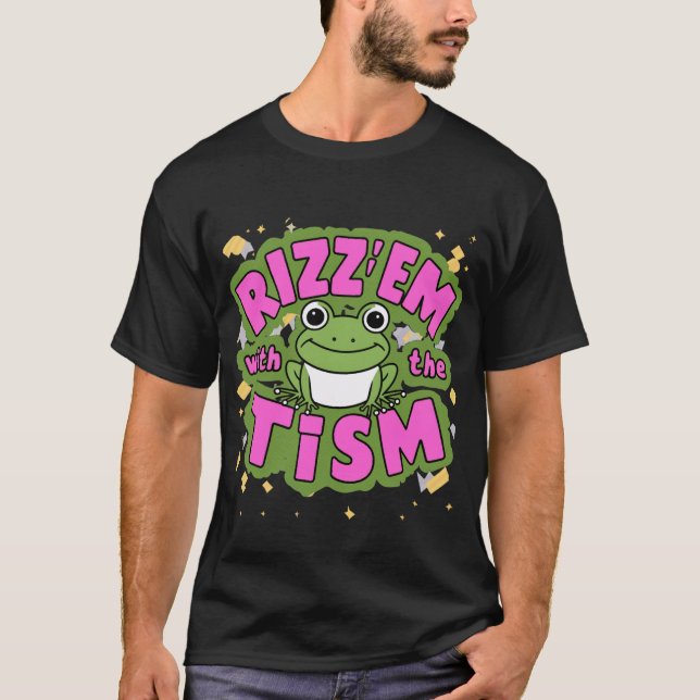 Rizz'em med autismens tism t shirt (Framsida)