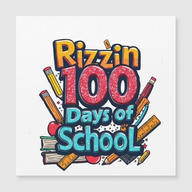 Rizzin 100 dagar med skolgeneralen Alpha Funny (Framsida)