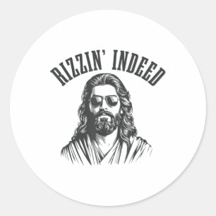 Rizzin är verkligen en fin Jesus han är Rizzin Pås Runt Klistermärke