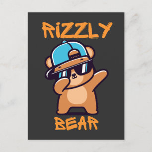 Rizzly Bear Cool Björn med solglasögon Vykort