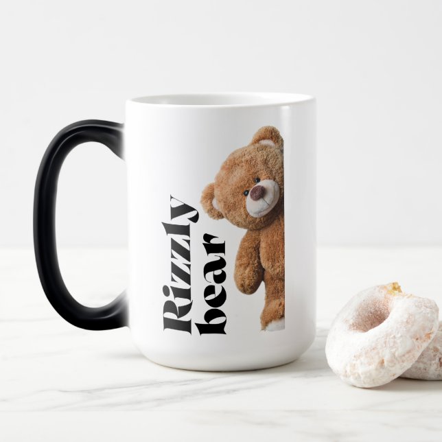 Rizzly söt teddybjörn design roligt citat magisk mugg (Med munk)