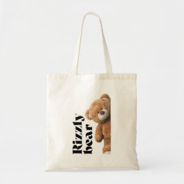 Rizzly söt teddybjörn design roligt citat tygkasse
