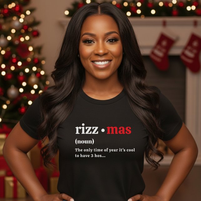 Rizzmas definition rolig jul semester svart t shirt (Rizzmas Definition Funny Christmas Holiday Black T-Shirt
)