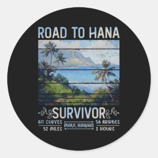 Rjc Road to Hana Survivor Maui Hawaii Resa Adventu Runt Klistermärke