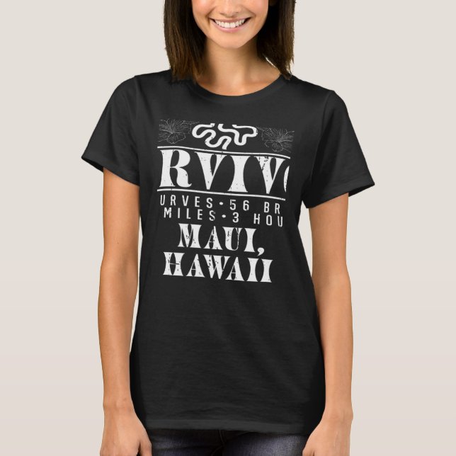 RJC Road to Hana Survivor Maui Hawaii Trip Adventu T Shirt (Framsida)