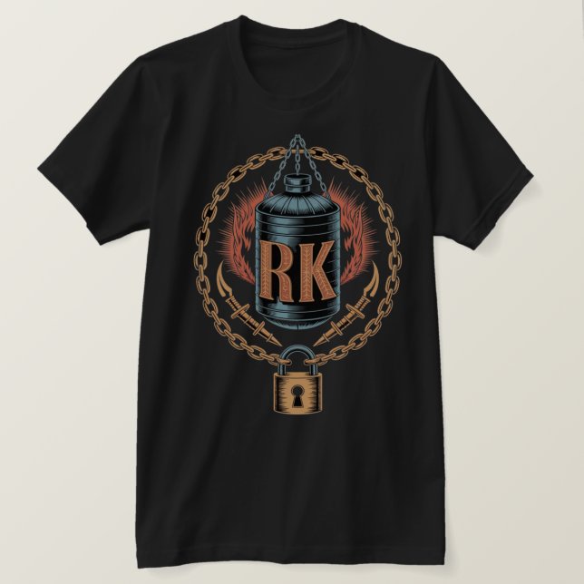 RK Industrial Barrel Logotyp  T Shirt (Design framsida)