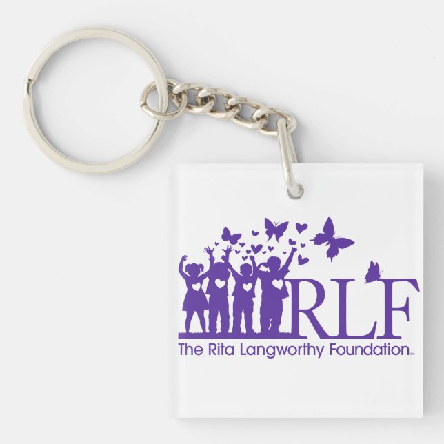 RLF-logotypen kvadrerar (tvåsidiga) Keychain (Framsidan)