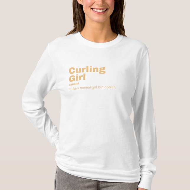 Rling Girl - Curling T Shirt (Framsida)