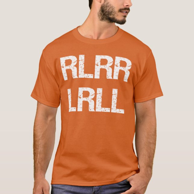 RLRR LRLL Funny Paradiddle Drummer Drumming Percus T Shirt (Framsida)