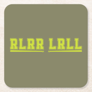 RLRR LRLL Trumstock Band Trumma Trummis Roligt Underlägg Papper Kvadrat