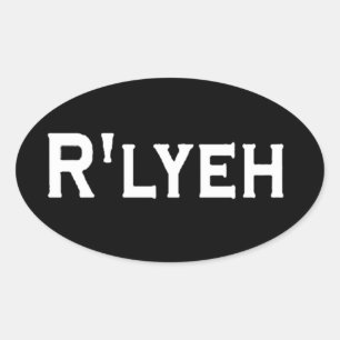 R'LYEH OVALT KLISTERMÄRKE