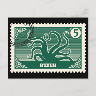 R'lyeh Post Frimärke Vykort