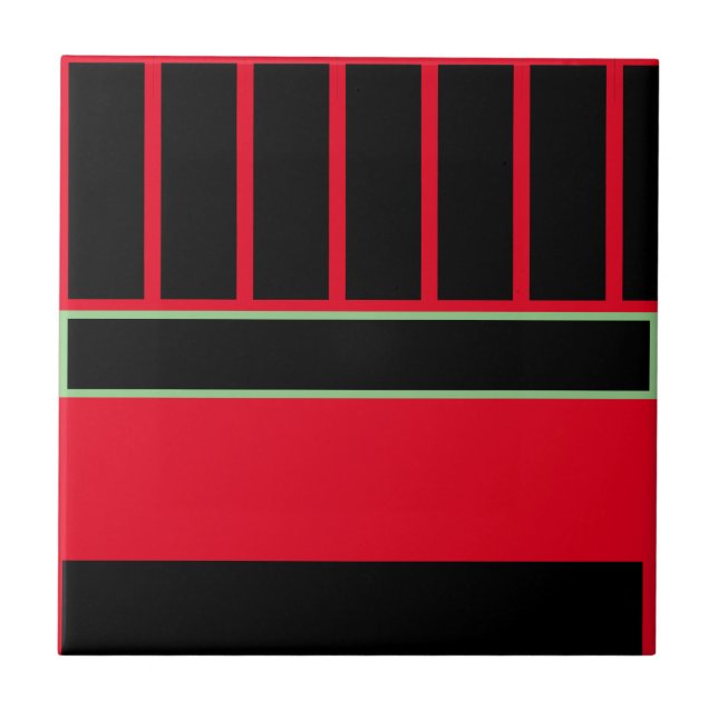 RMdesignflo55 CeramicTile-färgern Rrd- Sage- Black Kakelplatta (Framsidan)