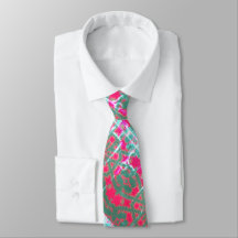 Rmdesignflo55 GRÖNT WHITE RED CUTE Neck Tie