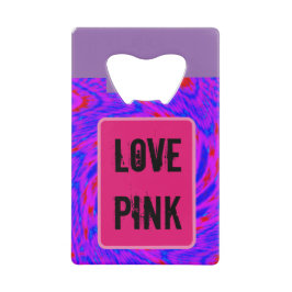 rmdesignflo55 kärlek rosa kreditkort flasköppnare