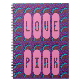rmdesignflo55 KÄRLEK ROSA MANDALA LIGHT BLUE Anteckningsbok