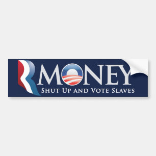 RMoney Romney Obama bildekal
