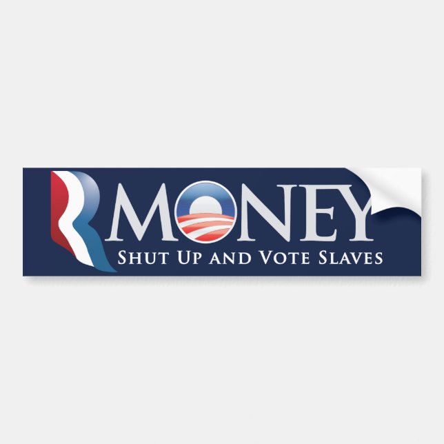 RMoney Romney Obama bildekal (Framsidan)