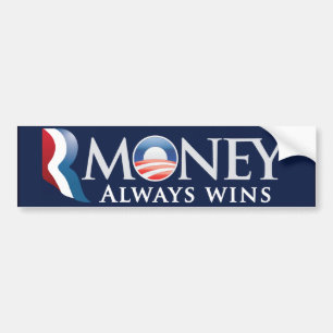 RMoney Romney Obama bildekal