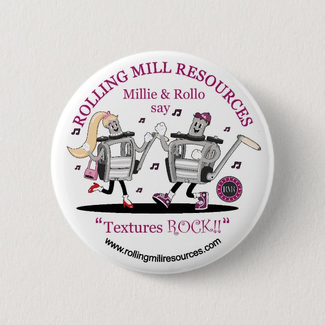 RMR. Struktur Sten Pin - 2,25-tumsdiameter Knapp (Framsida)