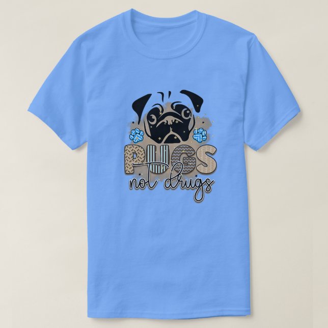 Rms003118 pugs, ej narkotika t shirt (Design framsida)