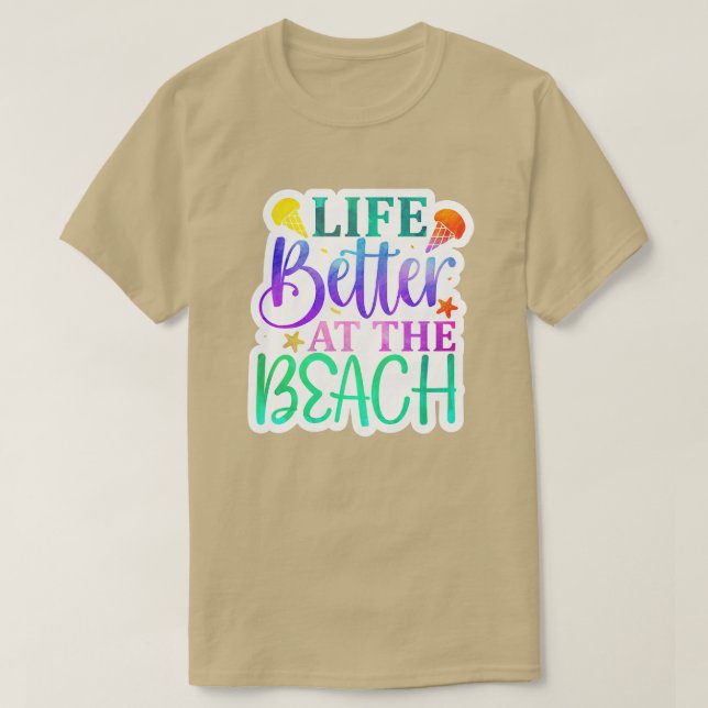 Rms006110 Livet bättre på stranden01 T Shirt (Design framsida)