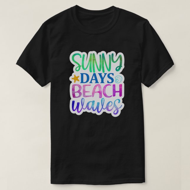 Rms006113 Sunny days strand vågar01 T Shirt (Design framsida)
