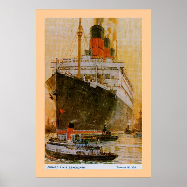 RMS Berengaria Poster (Framsidan)