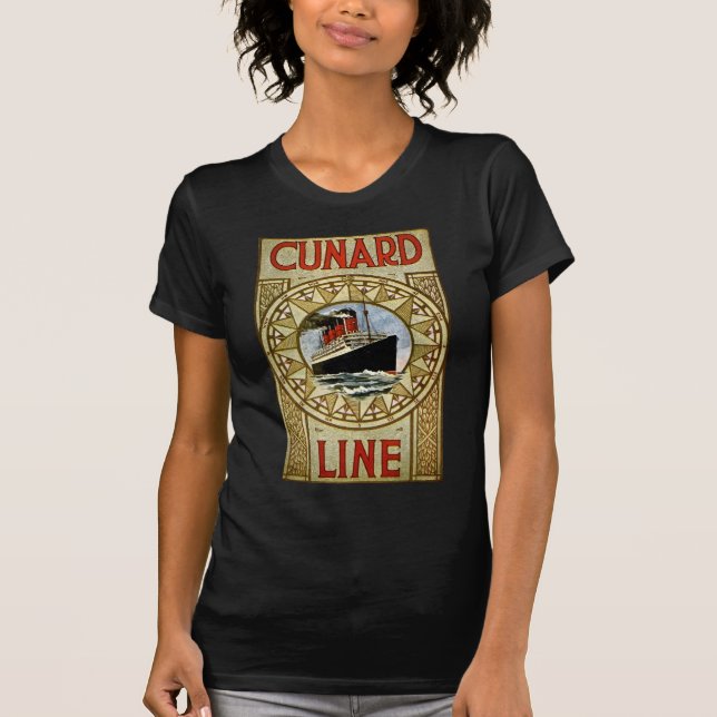 RMS Berengaria Vintage Cunard Line Tee Shirt (Framsida)