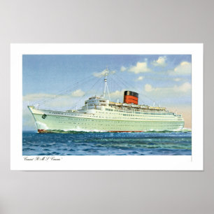 rms Caronia Sea Poster