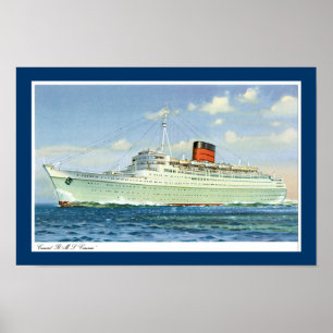 rms Caronia Sea Poster