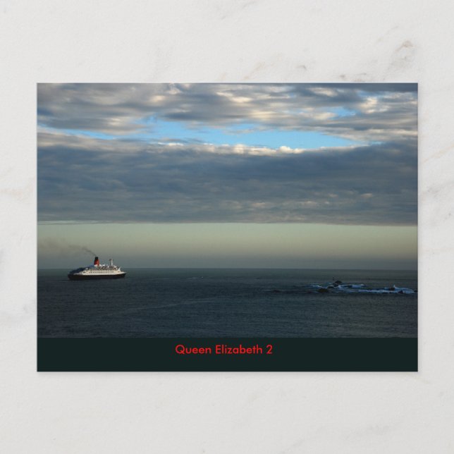 Rms-drottning Elizabeth 2 Vykort (Framsida)