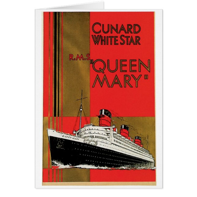 Rms-drottning Mary Hälsningskort (Framsidan)