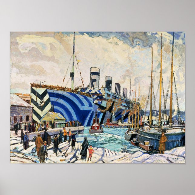 RMS olympisk i Dazzle Camouflage 11x14-tums poster (Framsidan)